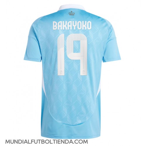 Camiseta Bélgica Johan Bakayoko #19 Segunda Equipación Replica Eurocopa 2024 mangas cortas